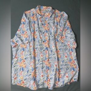 Tommy Bahama Silk Coolmax Tropical Short Sleeve Camp Shirt 3XLB Colorful Beach